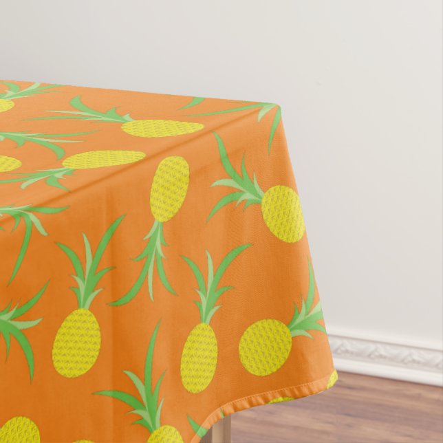 Toalha De Mesa Festa de aniversário de abacaxi no verão (Posição Original)