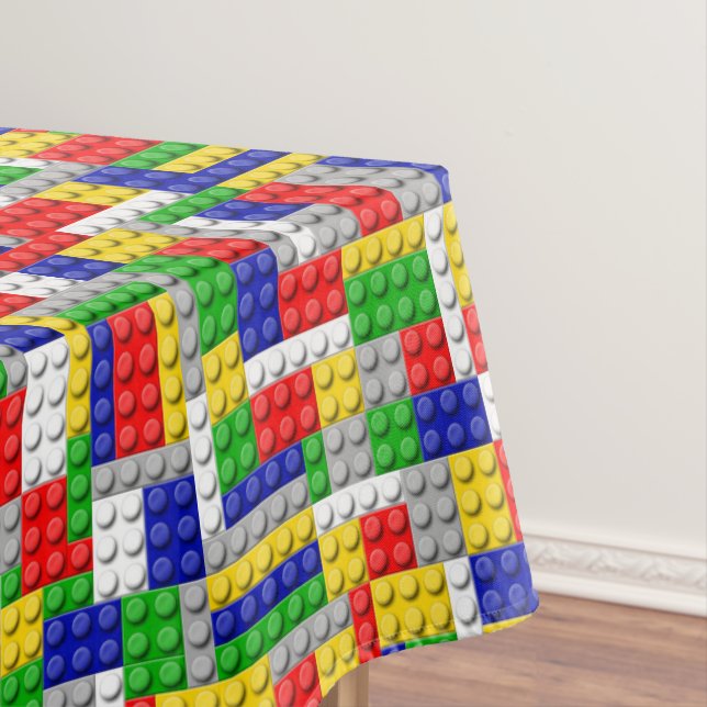 Toalha De Mesa Festa de aniversário do Building Block Boy (Posição Original)