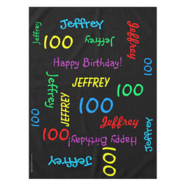 Toalha De Mesa Festa de aniversário do DIVERTIMENTO 100th,