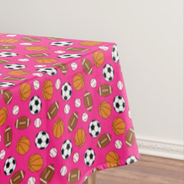 Toalha De Mesa Festa de aniversário Esportiva Rosa