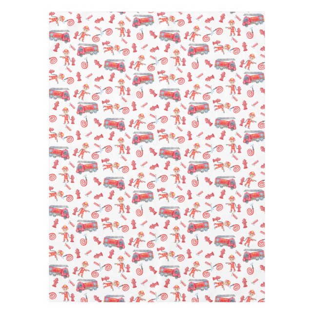 Toalha De Mesa Festa de aniversário Fireman (Frente)