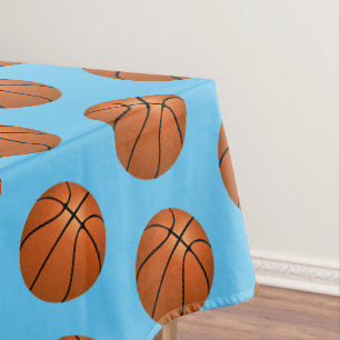 Toalha De Mesa Festa de Aniversário Infantil de Basquetebol Azul