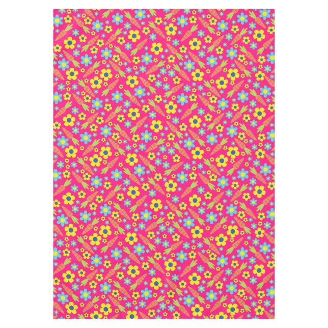 Toalha De Mesa Festa de aniversário Primavera de Páscoa Bunny Rab (Frente)