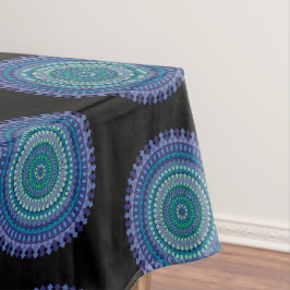 Toalha De Mesa Festa de aniversário Verde Negra Azul Mandala