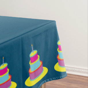 Toalha De Mesa Festa de Bolo de Aniversário