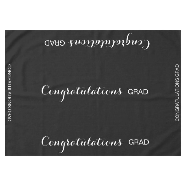 Toalha De Mesa Festa de formatura Preta (Frente (Horizontal))