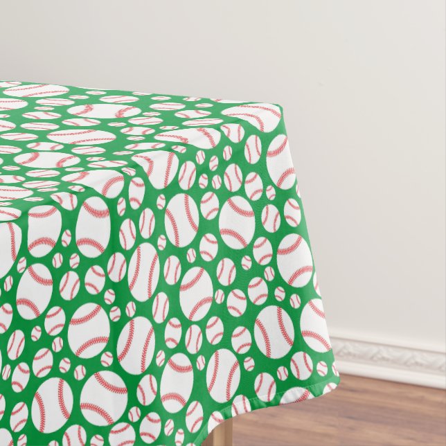 Toalha De Mesa Festa de primeiro aniversario Esportivo de Beisebo (Posição Original)