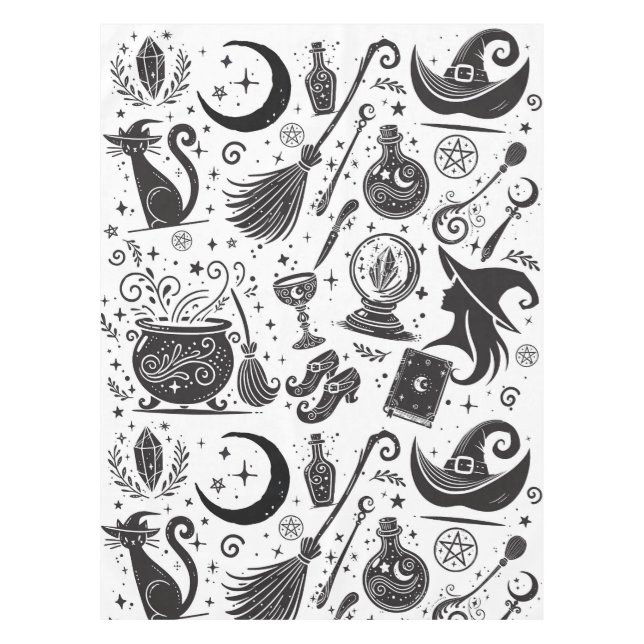 Toalha De Mesa Festa Mágica do Wiccan Pagan (Frente)