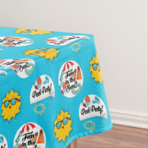 Toalha De Mesa Festa na piscina - decoração do aniversário da