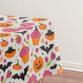Toalha De Mesa Festivo Halloween | Cupcakes, Pumpkin & Bats
