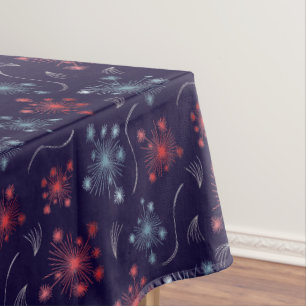 Toalha De Mesa Festivo vermelho, azul e design