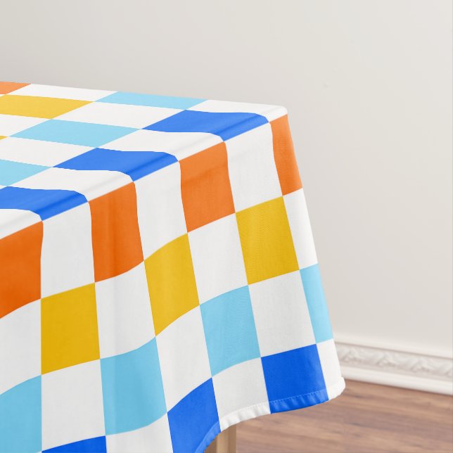 Toalha De Mesa Fire and ice checkerboard pattern (Posição Original)