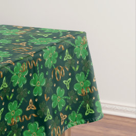 Toalha De Mesa Fita de Trevo de Ouro do Dia de São Patrício Shamr