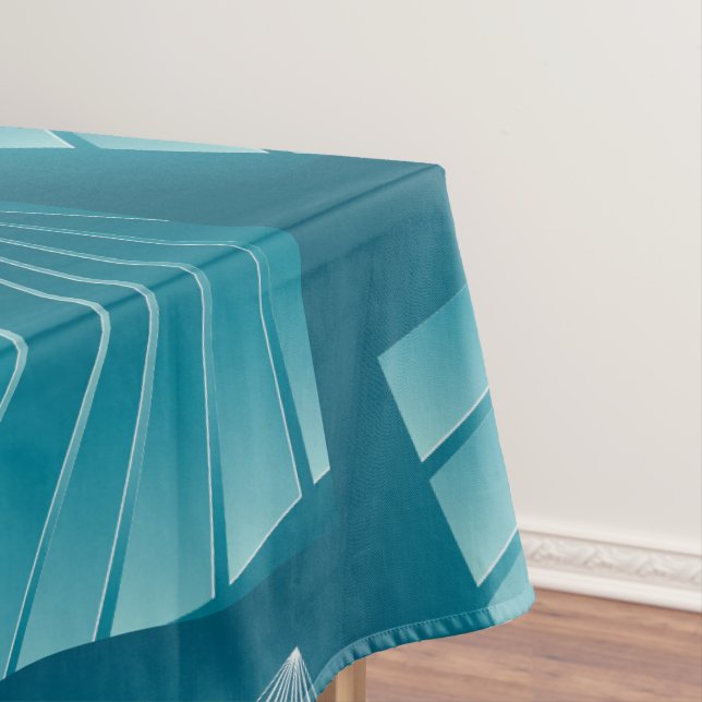 Toalha De Mesa Fitas de turquesa (Posição Original)