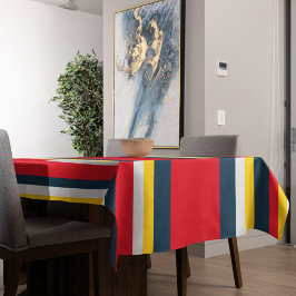 Toalha De Mesa Fitas Uniformes Amarelas Vermelhas