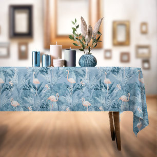 Toalha De Mesa Flamingo Orchid Padrão Tropical Blue ID868
