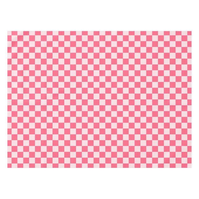 Toalha De Mesa Flamingo sorbet checkerboard pattern (Frente (Horizontal))