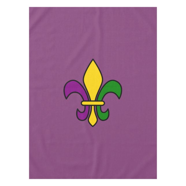 Toalha De Mesa Fleur-de-lis do Mardi Gras (Frente)