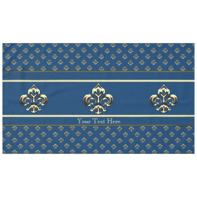 Toalha De Mesa Fleur de lis (Dourado) (Frente (Horizontal))