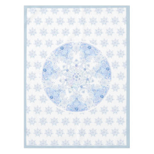 Toalha De Mesa Floco de neve azul-gelo