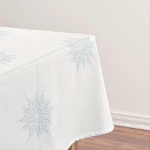 Toalha De Mesa Floco de neve Elegante Azul-Gelo Winter