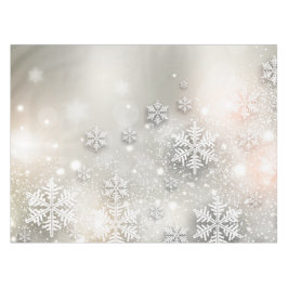 Toalha De Mesa Floco de neve elegante do feriado do Natal