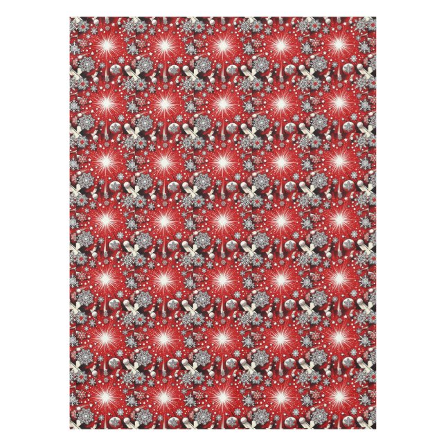 Toalha De Mesa Flocos de neve  (Frente)