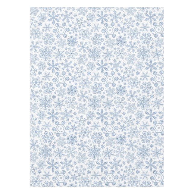 Toalha De Mesa Flocos de neve de cinza esbranquiçada (Frente)