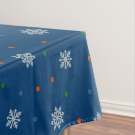 Toalha De Mesa Flocos de neve de Natal e padrão de pontos