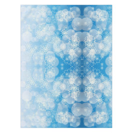 Toalha De Mesa Flocos de neve de Natal em um fundo azul