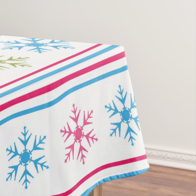 Toalha De Mesa Flocos de neve multicoloridos (Posição Original)