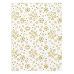 Toalha De Mesa Flocos de neve ouro