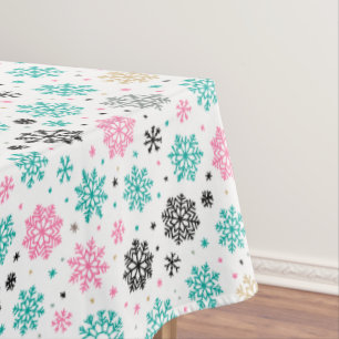 Toalha De Mesa Flocos de neve retrô