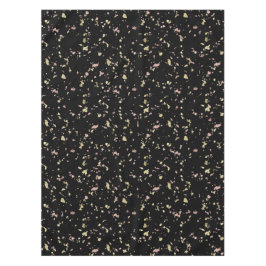 Toalha De Mesa Flocos Dourados e Rosa Dourados Pretos