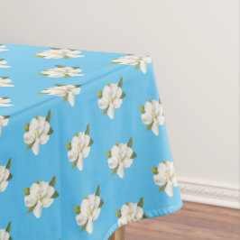 Toalha De Mesa Flor Azul Magnolia