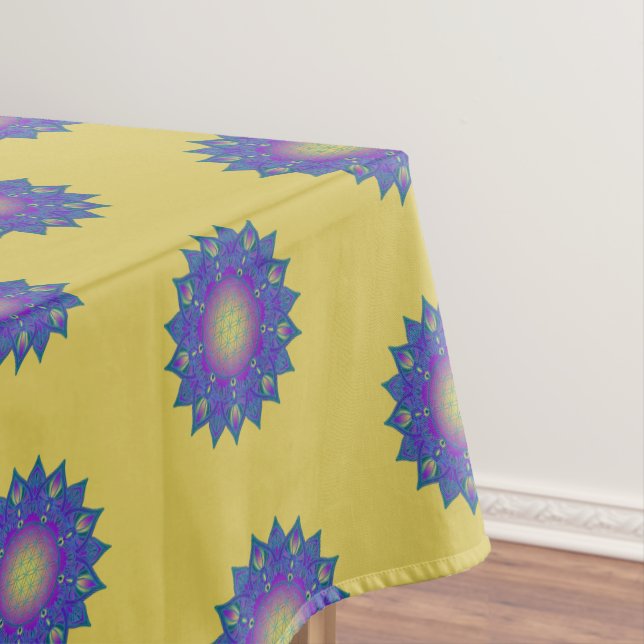 Toalha De Mesa Flor Da Vida - Índia Mandala 3 (Posição Original)