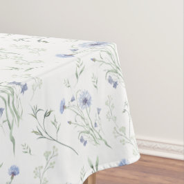 Toalha De Mesa Flor de Campo Aguamarinha em Aquarela
