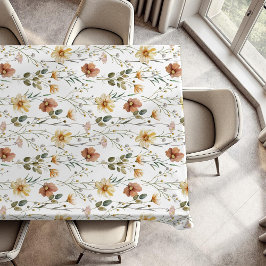 Toalha De Mesa Flor de Campo Boho Aquarela