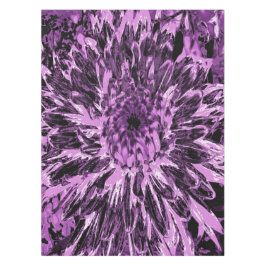 Toalha De Mesa Flor de Dália Preta e Rosa