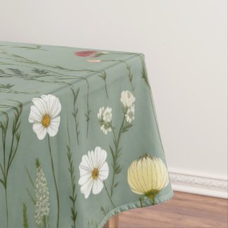 Toalha De Mesa Flor de Flor Dusty Sage Floral Green