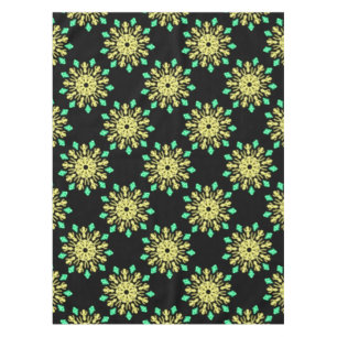Toalha De Mesa Flor de néon amarela e verde