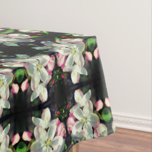 Toalha De Mesa Flor de Primavera de Caranguejo bonito Brilha Abst