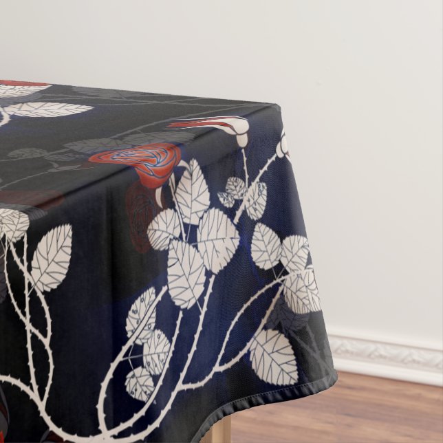 Toalha De Mesa Flor de Rosa vermelha Elegante (Posição Original)