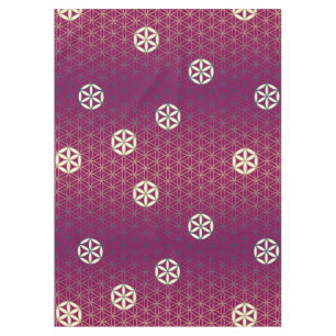 Toalha De Mesa Flor de Vida - padrão sem costura - bege azul