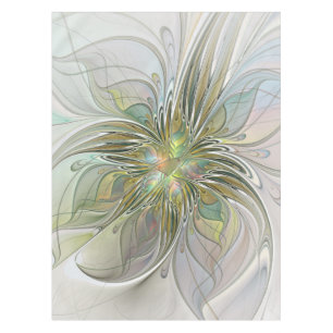 Toalha De Mesa Flor moderna da arte do Fractal da fantasia floral
