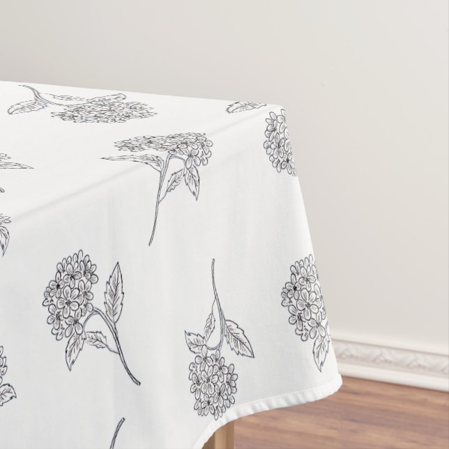 Toalha De Mesa Floração Botânica Atemporal Cinza Suave (Posição Original)