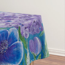 Toalha de Mesa Floral Bellisima Hydrangea e Papoul