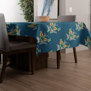 Toalha De Mesa floral branco-amarelo