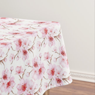 Toalha De Mesa Floral Cherry Blossoms Pink White
