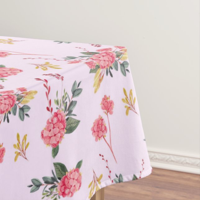 TOALHA DE MESA FLORAL DA COR DA ÁGUA (Posição Original)